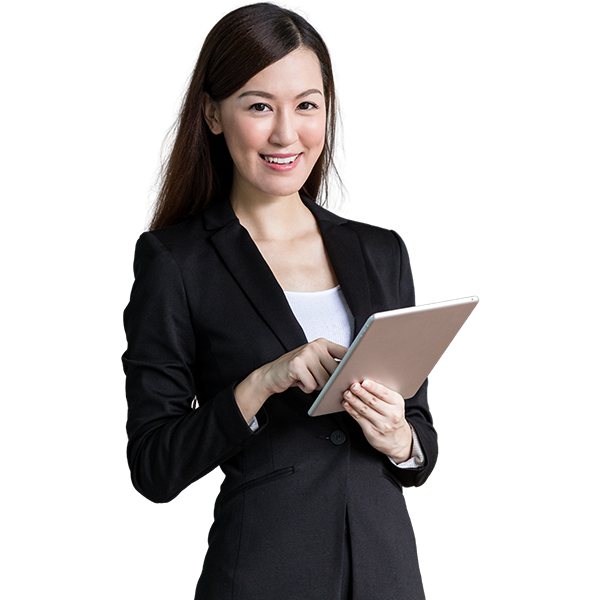 businesswoman use of digital tablet 3YMDB4R